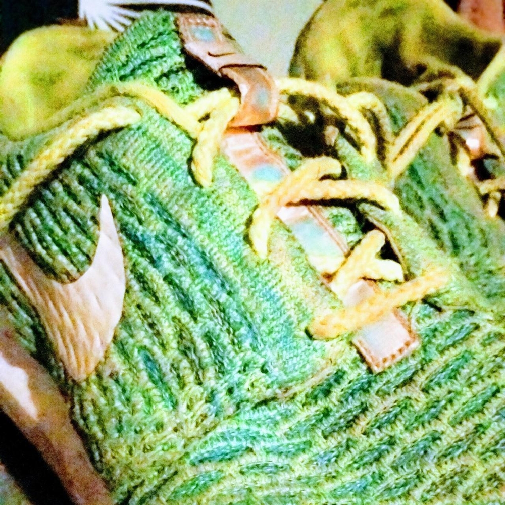 Nike Green and Yellow Knit Sneakers